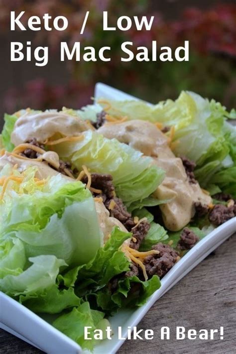 Low Carb Big Mac Salad Eat Like A Bear Recipe Big Mac Salad Mac