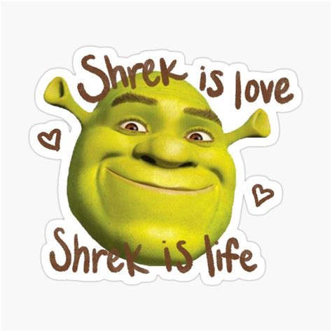 shrek is love shrek is life sticker by kaylafaganart shrek cute laptop stickers spongebob