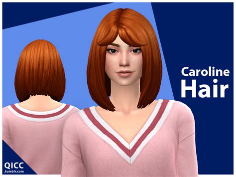 Caroline Hair By Qicc At Tsr Sims 4 Updates