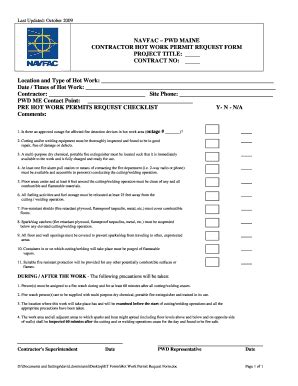 Hot Work Permit Request Form Doc Fill And Sign Printable Template Online