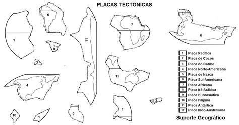 Limites Das Placas Tectonicas Para Colorir Suporte Geografico Images