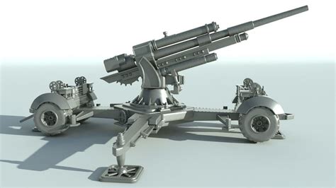Flak 88mm Anti Aircraft For Print 3d Model 3d Printable Cgtrader