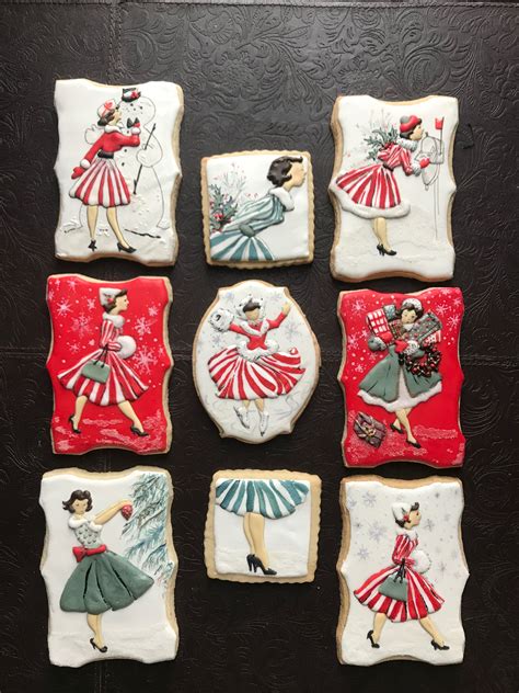 Absolutely fabulous sugar cookie icing! Holiday Vintage Christmas Cookies Royal Icing Decorated | Royal icing christmas cookies ...