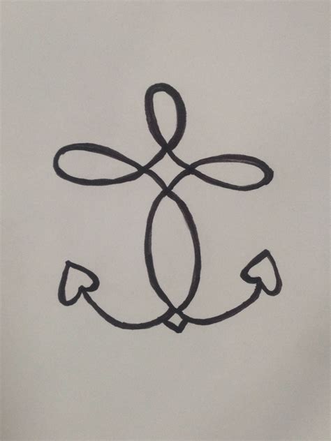 Faith Hope And Love Tattoo Design Cross Anchor And Hearts Love