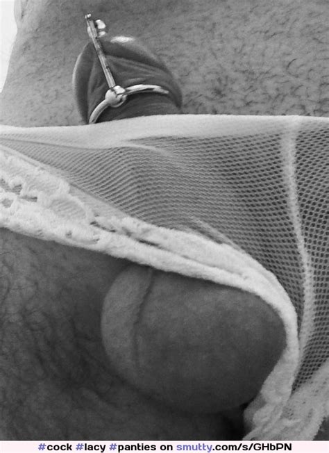 Cock Lacy Panties Cockinpanties Crossdresser Cd Seethrough