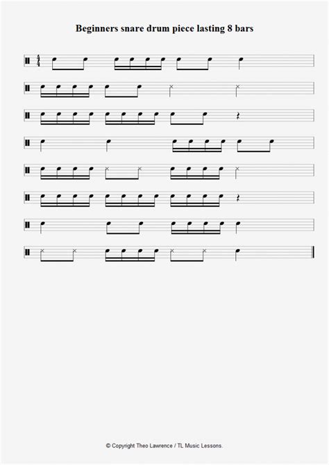 Snare Drum Sheet Music Archives Learn Drums For Free