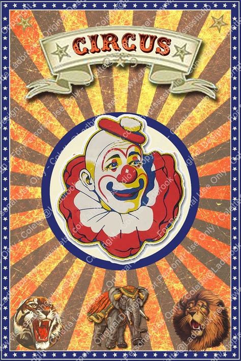 Vintage Circus Posters Clown
