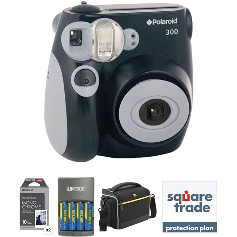Polaroid Pic 300 Instant Film Camera Basic Kit Black Bandh
