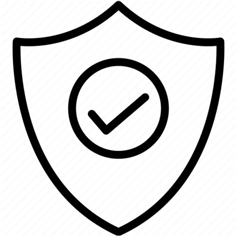 Security Clearance Shield Protection Check Icon Download On
