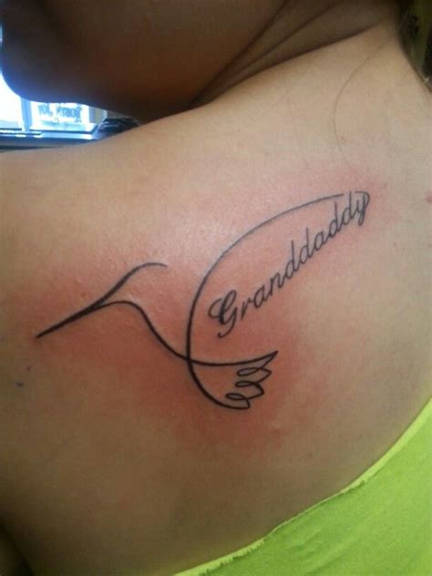 Simple Hummingbird Memorial Tattoo Tattoos Remembrance Tattoos
