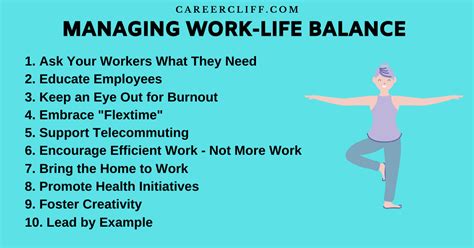 12 Great Ways For Managing Work Life Balance Careercliff