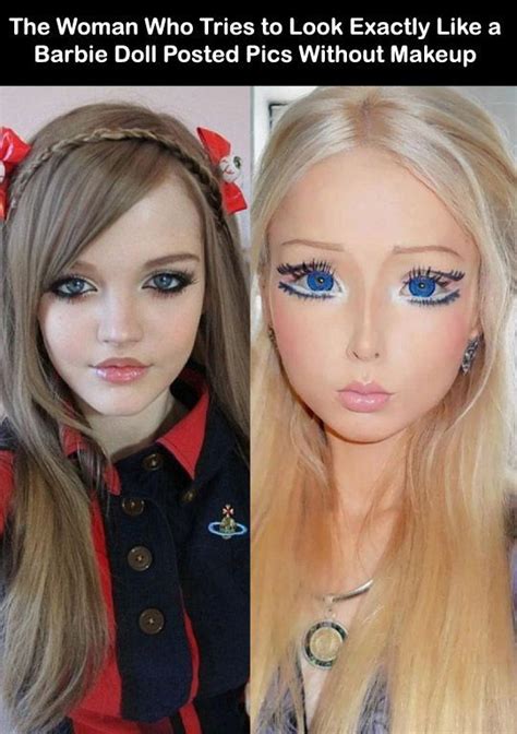 the woman who tries to look exactly like a barbie doll posted pics without makeup in 2020