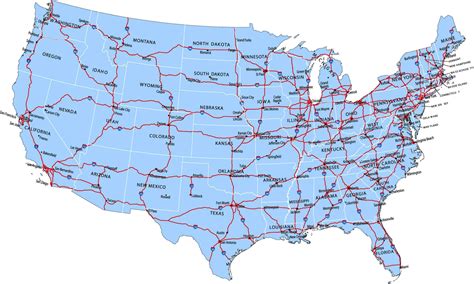 Map Of The United States Interstate System World Map