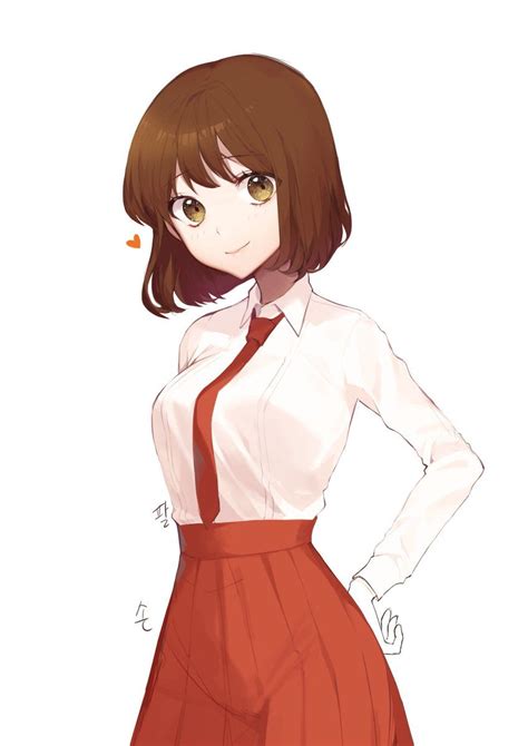 Pin By Kim Jojo On Anime And Drawing Brown Hair Girl Drawing Anime