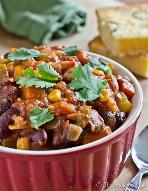 Easy Vegetarian Chili Recipe The Endless Meal