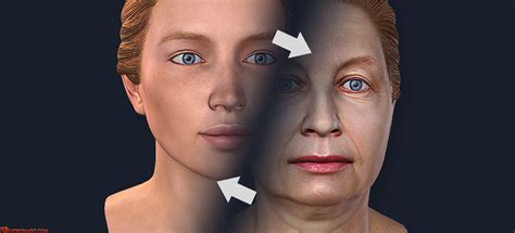 Age Related Changes 3d Mophing Animation Of A Female Head