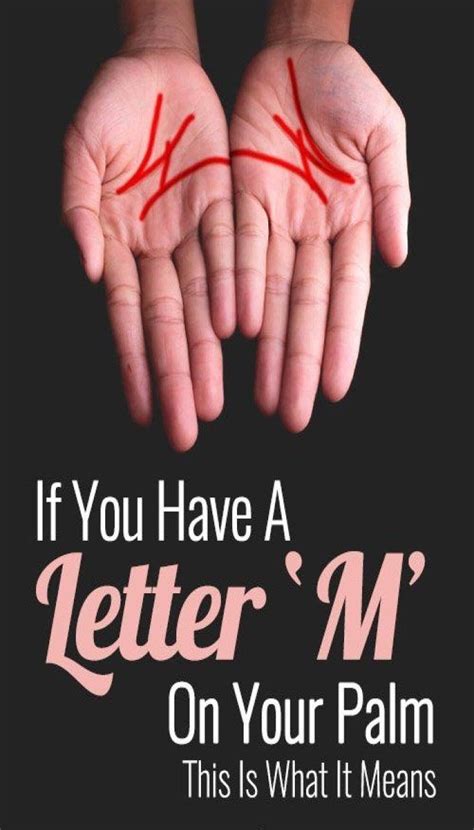 do you have the letter m on the palm here is what it means healthy medicine 101