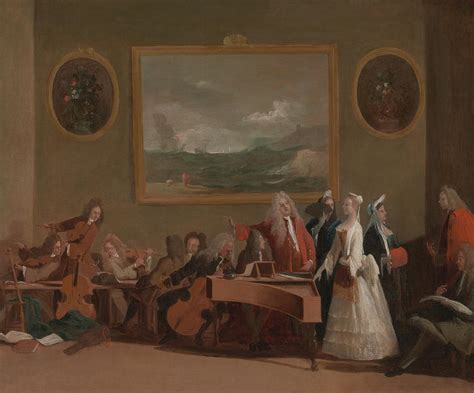 Rehearsal Of An Opera Circa 1709 Painting By Marco Ricci