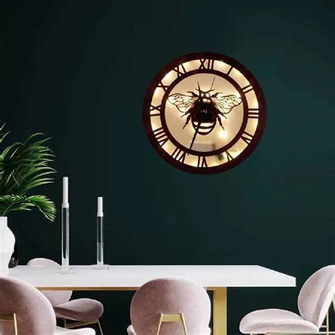 Horloge Murale Lumineuse Led