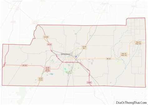 Map Of Craighead County Arkansas Địa Ốc Thông Thái
