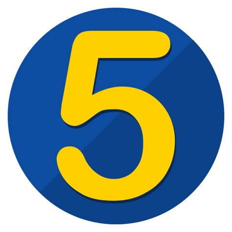 Number Five Numero Cinco Sign And Symbol Icons