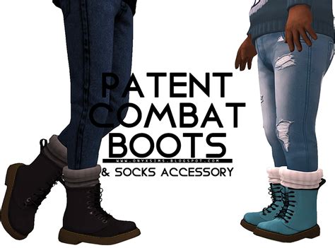 Lana Cc Finds Patent Combat Boots Sims 4 Combat Boots