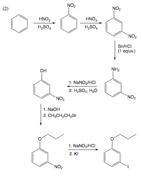 How Would You Synthesize The Following Molecules Starting With Benzene