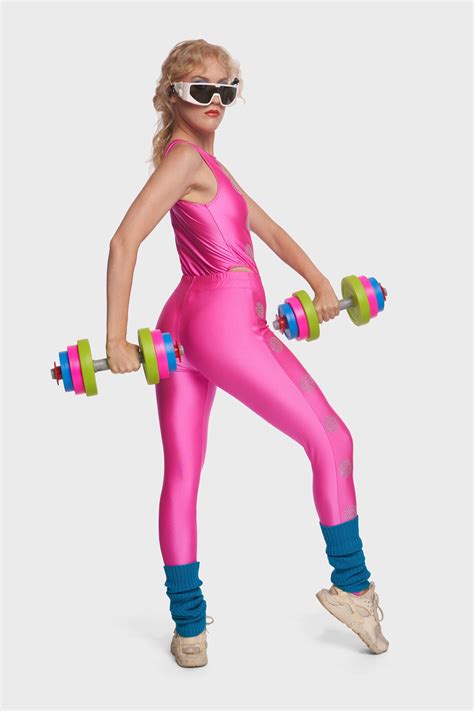 Sheila Stirrup Pant In Barbie Pink Stirrup Pants Shiny Leotard Leo Leggings