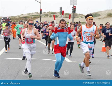 Runners In The Bay To Breakers Annual Race In San Francisco CA