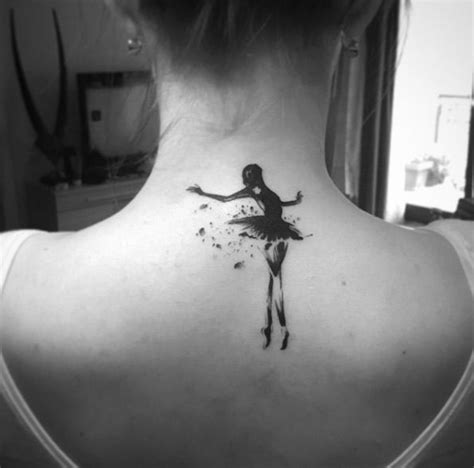 40 Beautiful Back Neck Tattoos For Women Ballet Tattoos