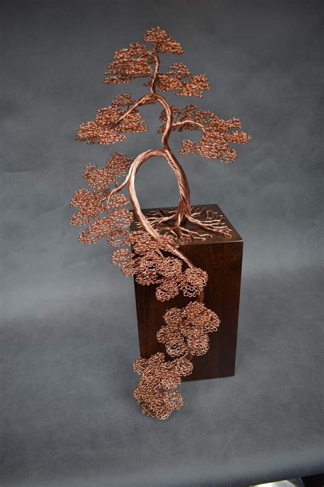 Annealed Copper Wire Tree Sculpture By Ricks Tree Art