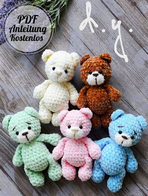 Kleiner Pl Sch Teddyb R Anleitung Pdf Kostenlos Crochet Bear Crochet