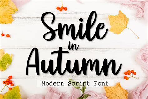 Smile In Autumn Font By Aquariid · Creative Fabrica
