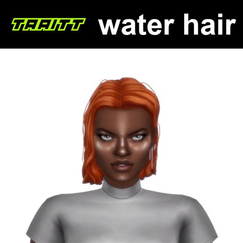 Water Hair Short Wet Hair Look 18 Edited Ea Swatches Hat Cuts Disabled