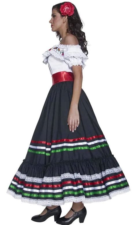 Long Plus Size Mexican Costume Dress Spanish Costume For Women