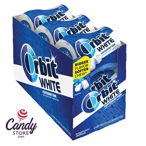 Orbit White Peppermint Gum 6ct 40 Piece Bottle