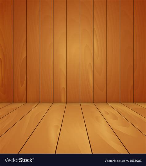 Wood Floor And Wall Background Royalty Free Vector Image