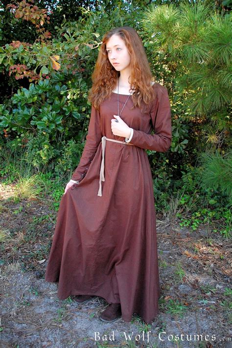 Medieval Renaissance Dress Gown Fantasy Elven Peasant Viking Costume Cosplay Larp