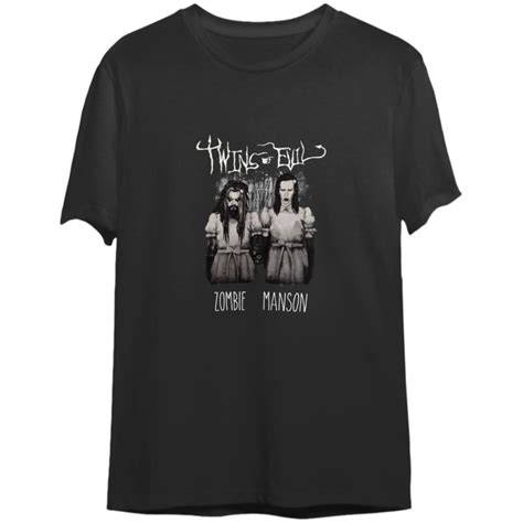 Twins Of Evil Rob Zombie Marilyn Manson Concert Tour T Shirt Aopprinter