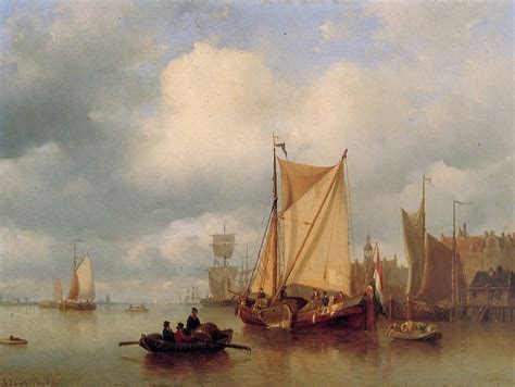 Ships On The Ij In Amsterdam — Everhardus Koster
