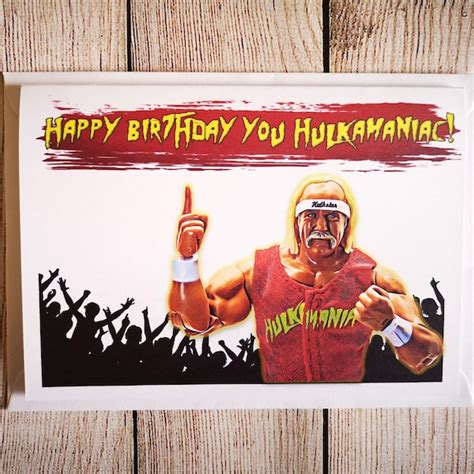 Wrestling Birthday Card Etsy Uk