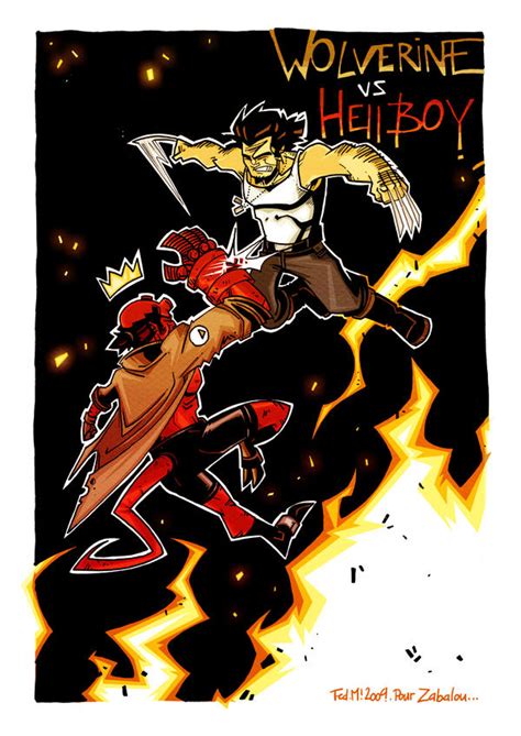 Wolverine Vs Hellboy Color By Lapsus De Fed On Deviantart