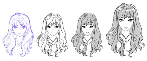 How To Draw An Anime Girl Hair