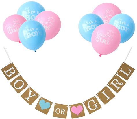 Buy Boy Or Girl Banner Boy Or Girl Banner And Gender Reveal Balloons