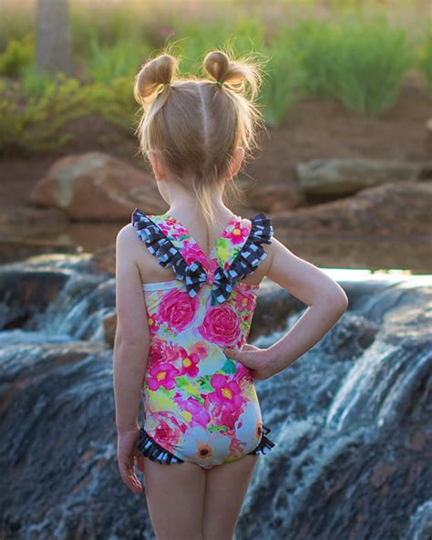 Harbors Flutter Back Swimsuit Downloadable Pdf Sewing Pattern Girls