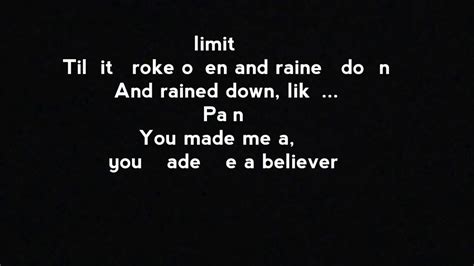 Imagine Dragonsbeliever Lyrics Youtube