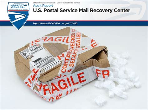 Usps Oig Report Mail Recovery Center 21st Century Postal Worker