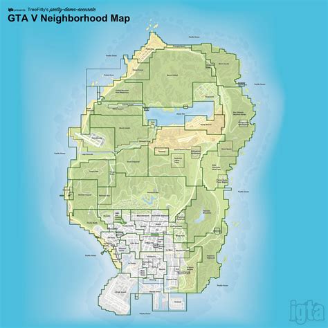 Gta 5 Map With Location Names A Map Of The United States