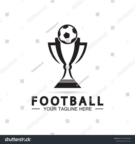 Football Soccer Championship Trophy Logo Design Stock Vector Royalty