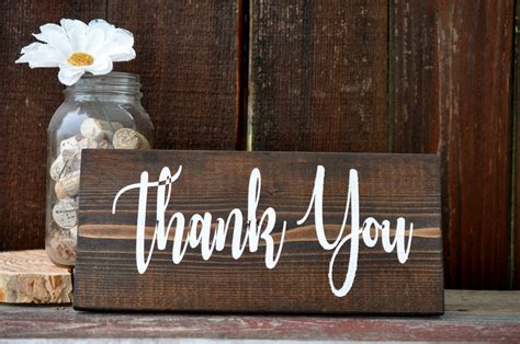 Some of your guests brought gifts, others helped you celebrate and still others supported you with their time and talents. Rustic Wedding Thank you Sign Wood Sign Rustic Wedding ...